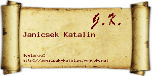 Janicsek Katalin névjegykártya