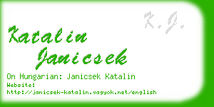 katalin janicsek business card